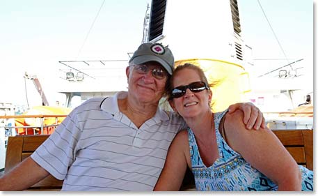 Charles and Susan, father and daughter on a break from sightseeing