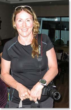 Micheline is always seen holding her camera. And we are happy with that since she takes great pictures for us!