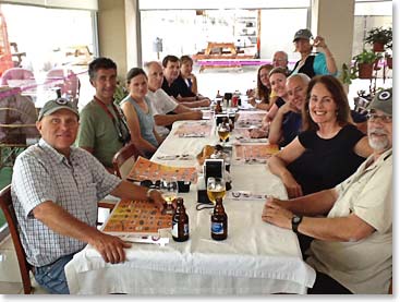 The group enjoyed some food and Turkish beer!