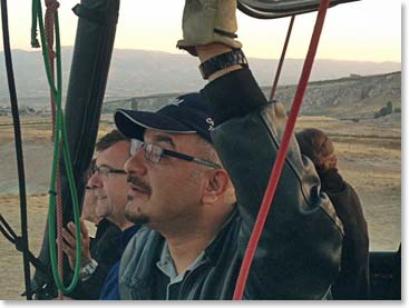 Our pilot Suat Ulusay was an amazing pilot and guide. He has been flying balloons for over 25 years in Cappadocia and he showed us an amazing time.