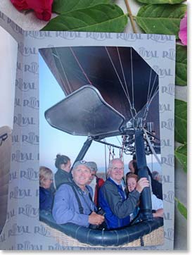 Each person got photos taken of themselves inside the balloon