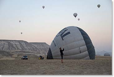 Anne captured photos as our balloon was being prepared to launch.