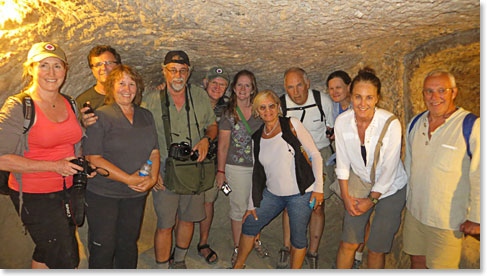 Team photo in the underground city