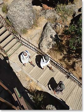 We had to descend 360 steps to the valley floor in order to begin our walk through the gorge