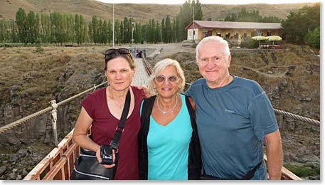 Ann, Valentine and Charles at the Muradiye Waterfall