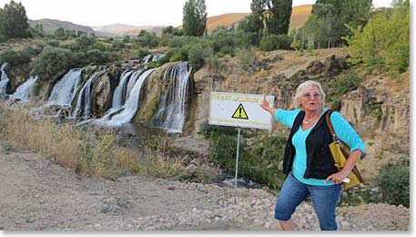 Valentine is Bulgarian and even though she cannot understand Turkish, she recognized many of the words.  She explained to us that this sign reads, 