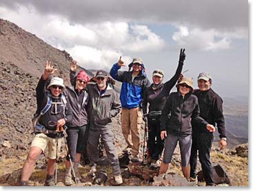 The team at 13,000 feet