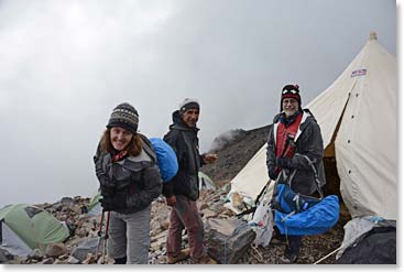 Carolyn, Mehmet and Dennis at High Camp