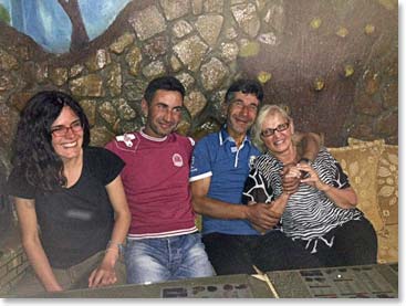 Duygu, Jamal, Mehmet and Valentine at our farewell dinner