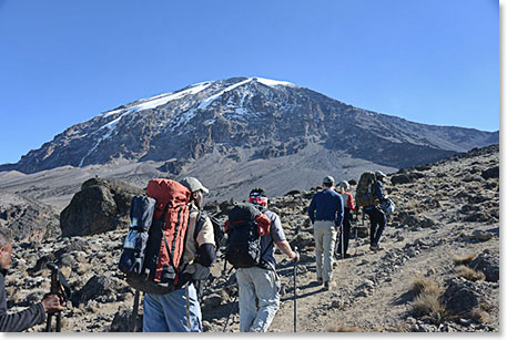 We moved closer to the summit from Karanga Camp, at elevation 13.100 feet on August 29.