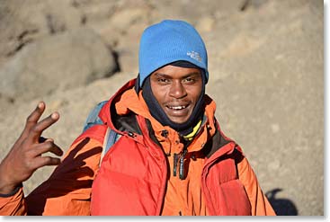 Bryan, one of our lead guides set the pace for the entire trek and climb.