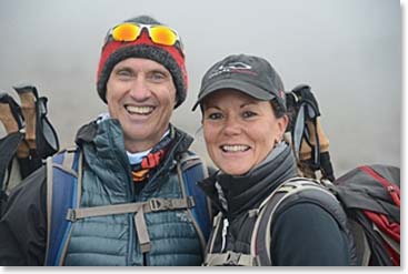 Sweethearts Todd and Sue at Arrow Glacier