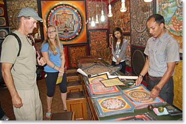 Thanka painting are a characteristic art form of Tibetans and Sherpas.