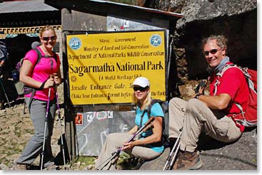 Just before lunch we entered Sagarmatha National Park, where we will spend the next 18 days.