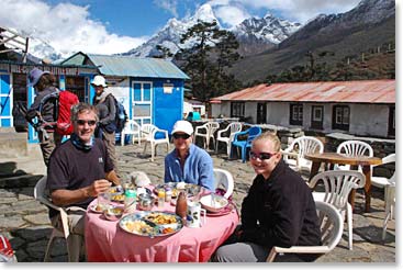 We stopped for a nice lunch at Tangboche, elevation 12,500 feet.