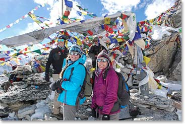 Ceremonial colors on a mountain top