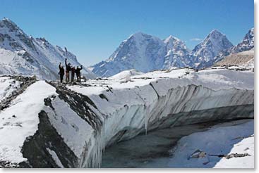 The topography of the glacier is fascinating and always changing: lakes, crevasses, rock ridges that move with the ice beneath. 