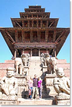 In front of the Nyatapola Temple
