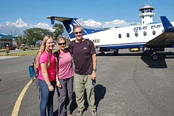 At the Pokhara Airport.  A perfectly clear day!