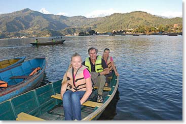 On the lake at Pokhara