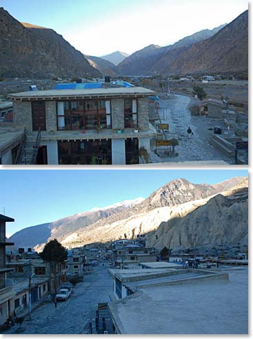 As the Sellers ate their breakfast they watched yet another beautiful sunrise over the mountains of Jomsom.