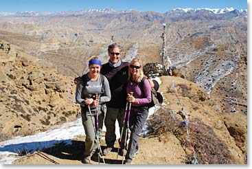 Trekking in Mustang is very different from the Everest Region.  We are north of the Himalayan divide now and it is much drier. 