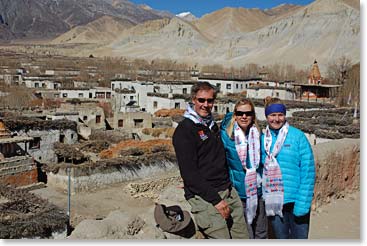 Scot, Keely and Alyssa arrived in Tsarang mid day on Sunday, the 17th.