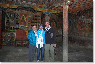Inside the monastery at Tsarang