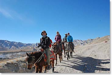 From “four–wheel-drive” to “four legged drive”; we switched to horses for our transportation today.