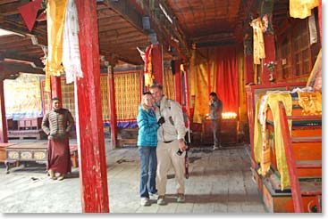 Keely and Scot in the monastery