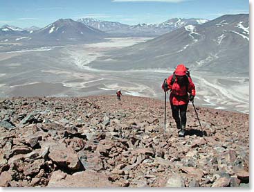 Approaching the summit of Mulas Muertas Peak