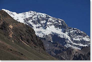 Our first view of Aconcagua is a welcoming site.