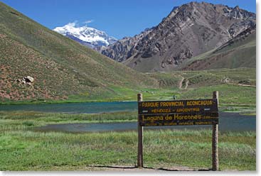 We were thrilled to see the sign for the Mendoza Provincial Park of Aconcagua, the gateway to our adventure!