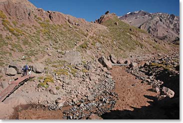 Hiking in the warm Argentine sun