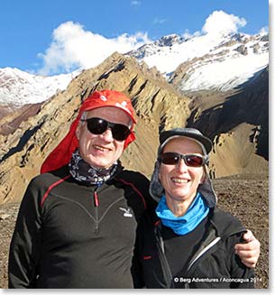 Marie-Jose and Martial Fellay looking great along the trails