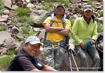 Our amazing staff from Bolivia, Osvaldo, Sergio and Maria