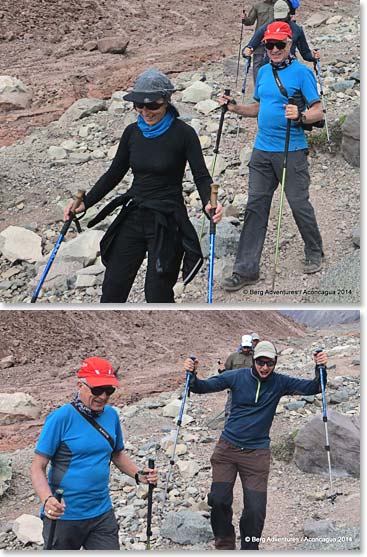 Marie-Jose, Martial and Rafael show how a good pace and the right gear leads to a great time along the trails.