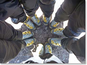 We are team Spantik, it turns out we all wear the same boot La Sportiva Spantik.