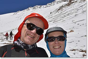 Martial and Marie-Jose looking great at 5,050m