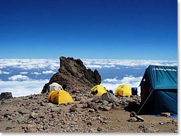 The Lava Tower is an incredible place to enjoy lunch – high above the clouds on Kilimanjaro.