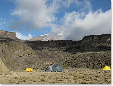 Arriving at our Moir Camp