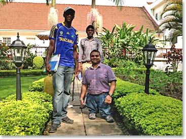 Bharath and his guides ready to explore Arusha!