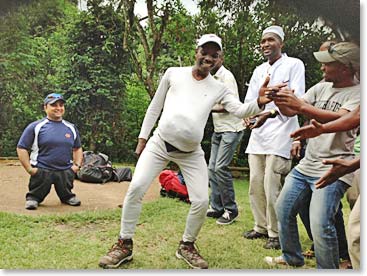 It would not be a Berg Adventures Kilimanjaro Climb without some celebrations at the Umbwe Gate.