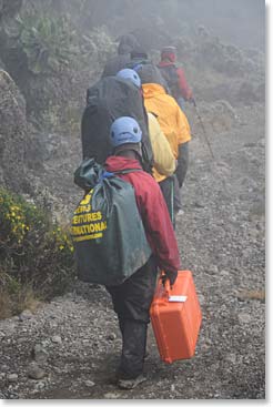 Over the Great Barranco in the mist