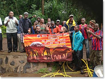 Bharath, Sheila and their Berg Adventures summit team. Congratulations!