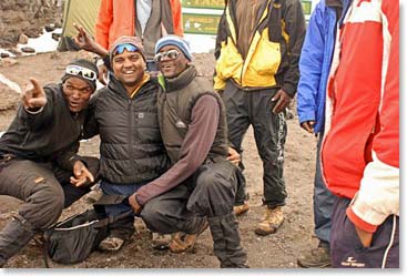 Bharath and his guides who supported him throughout his climb. It wasn’t always easy but this team always had a smile on their face!