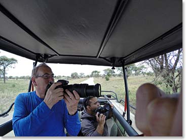 Doug and Bharath capturing wildlife in action