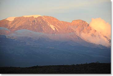 The view of Kilimanjaro from Shira Camp is breathtaking!