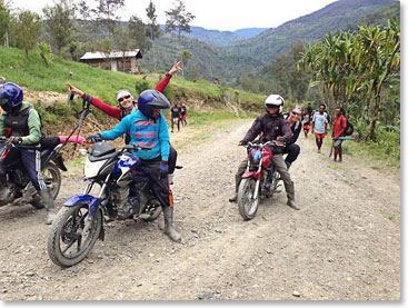 Motorcycle rides on the way to Camp 1!