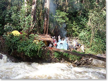 A typical Camp set up along the trek to Base Camp